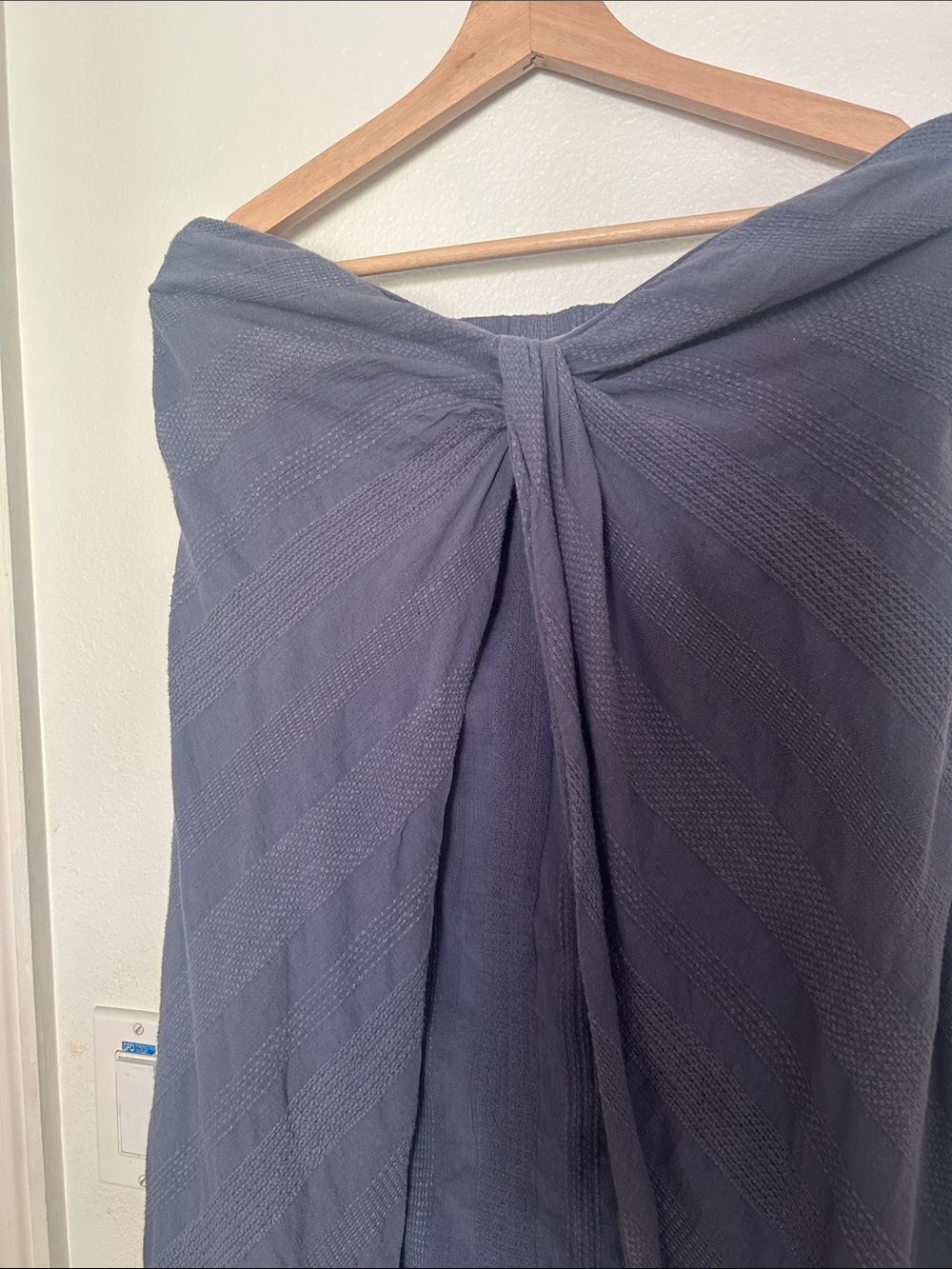 Free People Strapless Tie-Front Maxi Dress in Dusty Lavender - Picture 3 of 7